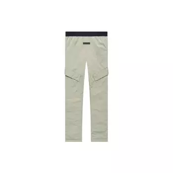 Fear of God Essentials SS22 Штормовые брюки на флисовой подкладке с нашивкой-логотипом и простыми карманами Мужские повседневные брюки серо-зеленые FOG-SS22-814 XL