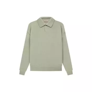 Fear Of God Essentials SS22 Solid Color Drop Shoulder Long Sleeve Polo Shirt Men Tops FOG-SS22-125 XL