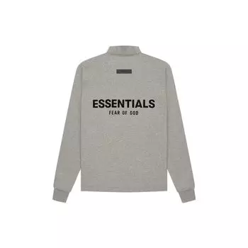 Fear of God Essentials SS22 Свободный флисовый свитшот с воротником-стойкой Мужские топы Темно-овсяный FOG-SS22-915 S