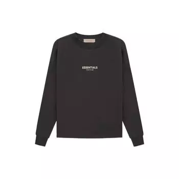 Fear of God Essentials SS22 Свободный флисовый свитер с круглым вырезом и принтом логотипа Мужские топы Iron FOG-SS22-129 M