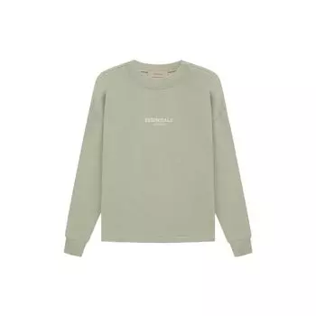 Fear of God Essentials SS22 Свободный свитшот с круглым вырезом на флисовой подкладке Мужские топы Цвет морской пены FOG-SS22-145 L
