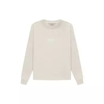 Fear of God Essentials SS22 Свободный свитшот с круглым вырезом, с логотипом на груди и без ребер на подоле Мужской свитшот из пшеницы FOG-SS22-134 M