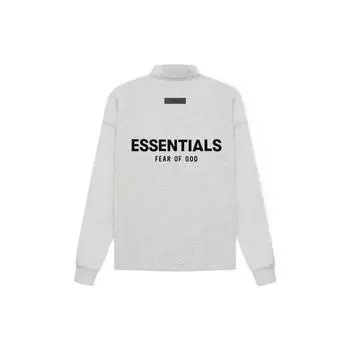 Fear of God Essentials SS22 Свободный свитшот с воротником на флисовой подкладке Мужские топы Светло-овсяный FOG-SS22-603 M