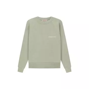 Fear of God Essentials SS22 Толстовка с круглым вырезом и логотипом на маленькой груди Мужские топы Морская пена Хизер-зеленый FOG-SS22-107 M