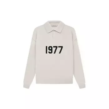 Fear of God Essentials SS22 Вязаные мужские рубашки-поло с длинными рукавами Пшеничные FOG-SS22-157 XL