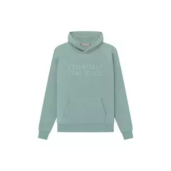 Fear of God Essentials SS23 Essentials Теплая толстовка с флисовой подкладкой и принтом логотипа платана Мужская толстовка Mist Blue FOG-SS23-002 XL