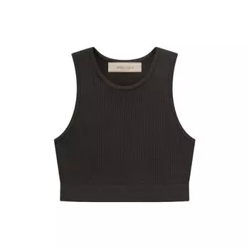 Fear Of God Essentials SS23 Knit Rib Sport Tank Off Black Women Tops FOG-SS23-134 S