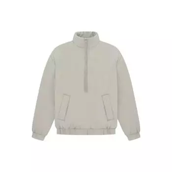 Fear of God Essentials SS23 Нейлоновый пуловер-пуховик с полумолнией и воротником-стойкой Толстая стеганая куртка-хлебница Мужские куртки Seal-Grey FOG-SS23-031 L