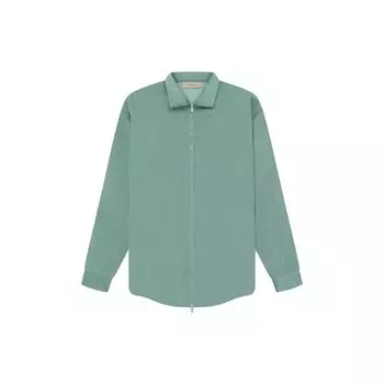 Fear of God Essentials SS23 однотонная рубашка с застежкой-молнией и флисовым воротником в стиле хэви-метал, мужские рубашки FOG-SS23-047 L