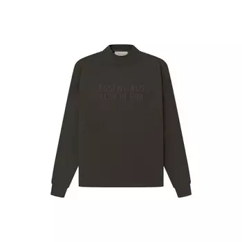 Fear Of God Essentials SS23 Свободный круглый вырез с принтом логотипа Толстая теплая толстовка Мужская толстовка светло-черного цвета FOG-SS23-025 L
