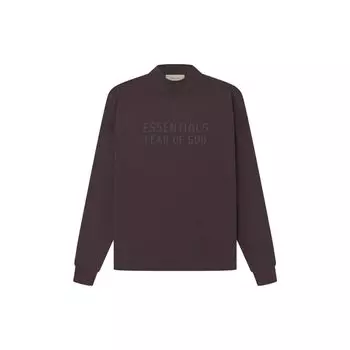 Fear of God Essentials SS23 Свободный мужской свитшот с круглым вырезом и сливовым логотипом FOG-SS23-024 L