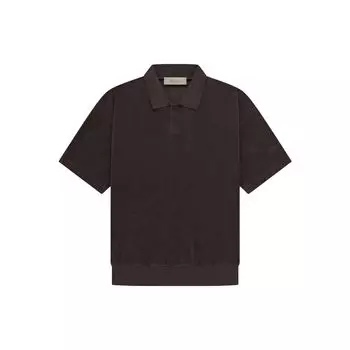 Fear of God Essentials SS23 Терри-поло с короткими рукавами Мужские топы сливового цвета FOG-SS23-341 S