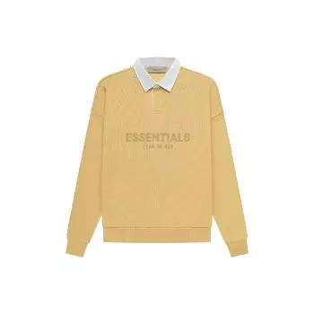 Fear of God Essentials SS23 Waffle Henley Rugby Logo Print Мужские рубашки-поло с длинными рукавами Светло-тосканские FOG-SS23-057 M