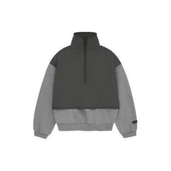 Fear Of God Essentials Ss24 Nylon Fleece Mockneck Sweatshirt Men Sweatshirts Deep-Wheat-Gray Ink-Black Dht-Otm 202SP244303F S