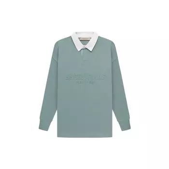 Fear Of God Essentials Sweatshirt Ss23 Letter Print Polo Collar Misty Blue Kids Kids sweatshirt FOG-SS23-167 XXL