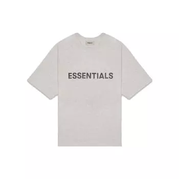 Fear of God Essentials T-Shirt Heather Oatmeal Unisex Tops Grey 0125-25050-0229-260 XL