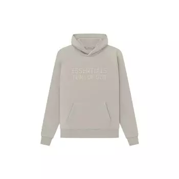 Fear of God Essentials Теплая толстовка на флисовой подкладке с логотипом печати Мужская толстовка Seal-серый FOG-SS23-001 S