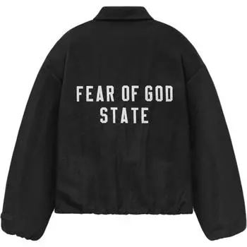 Fear of God Essentials текстурированная нейлоновая куртка Trucker черная мужская верхняя одежда 202BT246380F XL