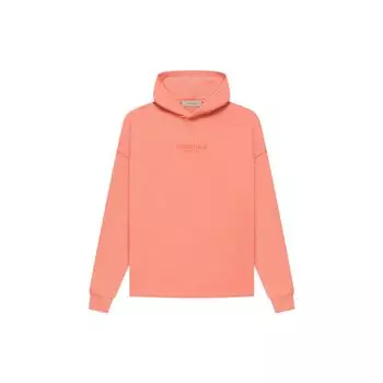 Fear of God Essentials Толстовка свободного покроя на флисовой подкладке Мужские топы Кораллово-красный FOG-FW22-108 L