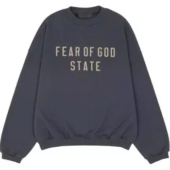 Fear of God Essentials Тяжелый флисовый свитшот Marine Мужские топы Синий 192HO246234F M