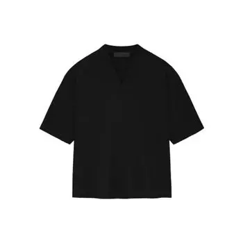 Черные мужские топы Fear of God Essentials с v-образным вырезом 125BT234110F L