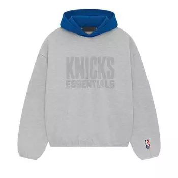 Fear of God Essentials x NBA Knicks Hoodie Light Heather Men Tops Grey 192AL246301F M