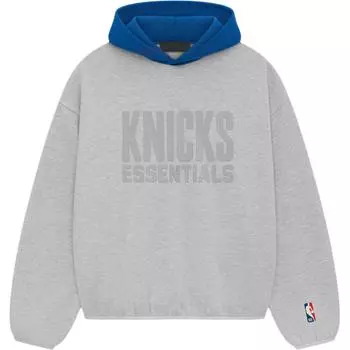 Fear of God Essentials x NBA Knicks Hoodie Light Heather Men Tops Grey 192AL246301F M