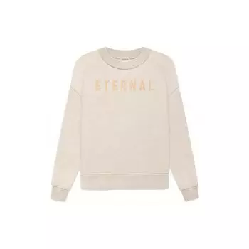 Fear of God Флисовая толстовка с круглым вырезом и принтом букв Eternal Collection, топы унисекс, теплые, меланжевые, овсяные FOG-SS23-711 M
