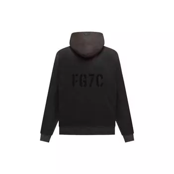 Fear of God FG7C Толстовка с буквенным логотипом на спине, выцветшие на солнце винтажные мужские топы винтажно-черного цвета FG50-072FLC-010 XS