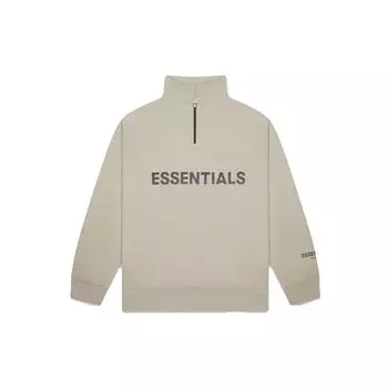 Fear of God Флисовая толстовка Essentials FW20 с застежкой-молнией на половину длины, топы унисекс, оливковый FOG-FW20-200 S