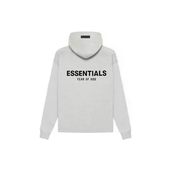 Fear of God Флисовая толстовка с капюшоном Essentials, пуловер с длинными рукавами, мужские топы светло-овсяного цвета FOG-SS22-464
