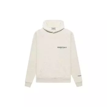 Fear of God Флисовый пуловер Essentials со светоотражающим логотипом Топы унисекс Светло-Вереско-Овсяный FOG-FW21-167 XXL