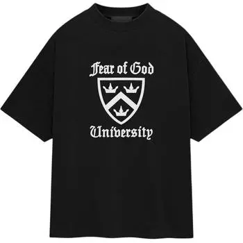 Fear of God Футболка Essentials University, черная, мужские топы 125HO242000F XXS
