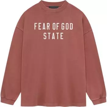 Fear of God Футболка Essentials Heavy с длинным рукавом, малиновая, мужская, красная 125BT242016F M