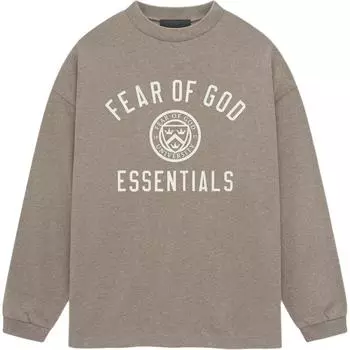 Fear of God Футболка Essentials Jersey с длинным рукавом, цвет Heather Grey, мужские топы 125HO244201F M
