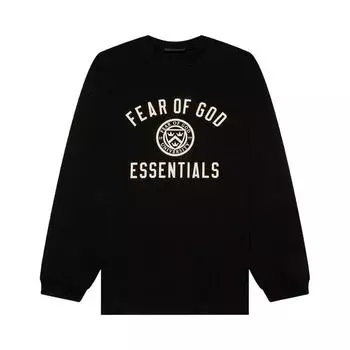 Fear of God Футболка Essentials Jersey с длинным рукавом, черная, мужская, топы 125HO244200F M