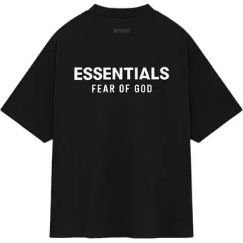 Футболка с круглым вырезом Fear of God Essentials, черная, для мужчин 125HO244360F L
