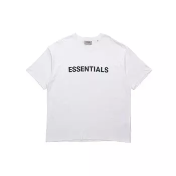 Fear of God Футболка Essentials SS20 с графическим принтом и логотипом в виде буквы, топы унисекс, белые FOG-SS20-107 M