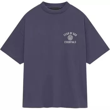 Fear of God Футболка из трикотажного джерси с круглым вырезом и принтом букв и логотипа Essentials Fall24 Holiday Series, повседневная футболка с коротким рукавом и круглым вырезом для мужчин 125HO244194F S