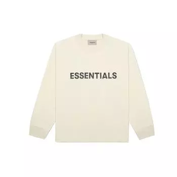 Fear of God Футболка с длинными рукавами Essentials свободного кроя, топы унисекс, кремовая FOG-FW20-342 XL