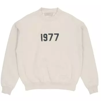 Fear of God Коллекция Essentials 1977 SS22, детская толстовка с круглым вырезом и цифровым принтом, детские топы, пшеничный цвет FOG-SS22-214 S