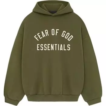 Fear of God Мужская флисовая толстовка с капюшоном Essentials Military Tops Green 192BT246255F M