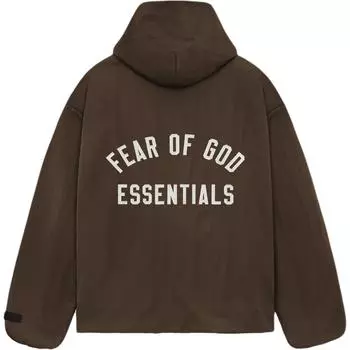 Fear of God Мужская куртка Essentials Fall 24 Holiday Series из текстурированного нейлона с капюшоном, коричневая 202HO246375F M