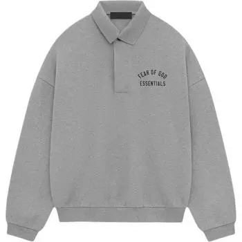 Fear of God Мужские флисовые поло Essentials Dark Heather, серые 192BT244391F XS