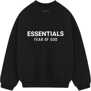 Fear of God Мужские топы Essentials Fleece Crewneck II черного цвета 192HO246260F L