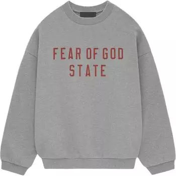 Fear of God Мужские топы Essentials из флиса с круглым вырезом, темно-меланжевые, серые 192BT246261F M