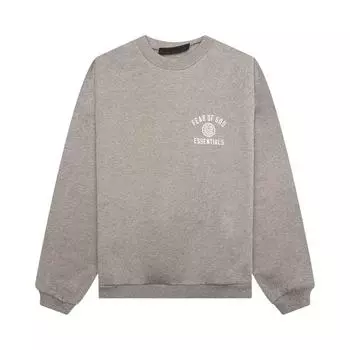 Fear of God Мужские топы Essentials из флиса с круглым вырезом цвета «меланжевый серый» 192HO246261F XL