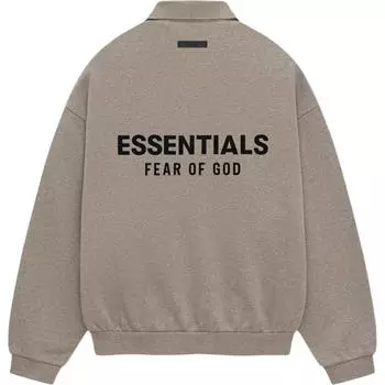 Fear of God Мужские топы-поло Essentials из флиса цвета серый меланж 192HO244399F S