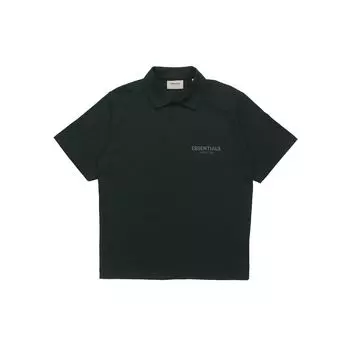 Fear of God Рубашка-поло с буквенным принтом Essentials осень-зима 2020, топы унисекс, черные 0125250500221001 XL