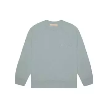 Fear of God Свитшот Essentials из флиса с круглым вырезом и принтом логотипа в виде буквы, топы унисекс Sycamore Mist-Blue ESSENTIAL192BT222041F XL